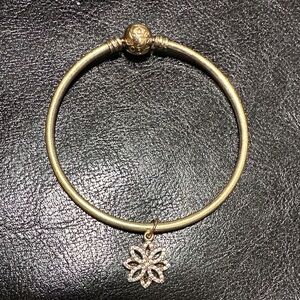 14k yellow gold Pandora Bangle